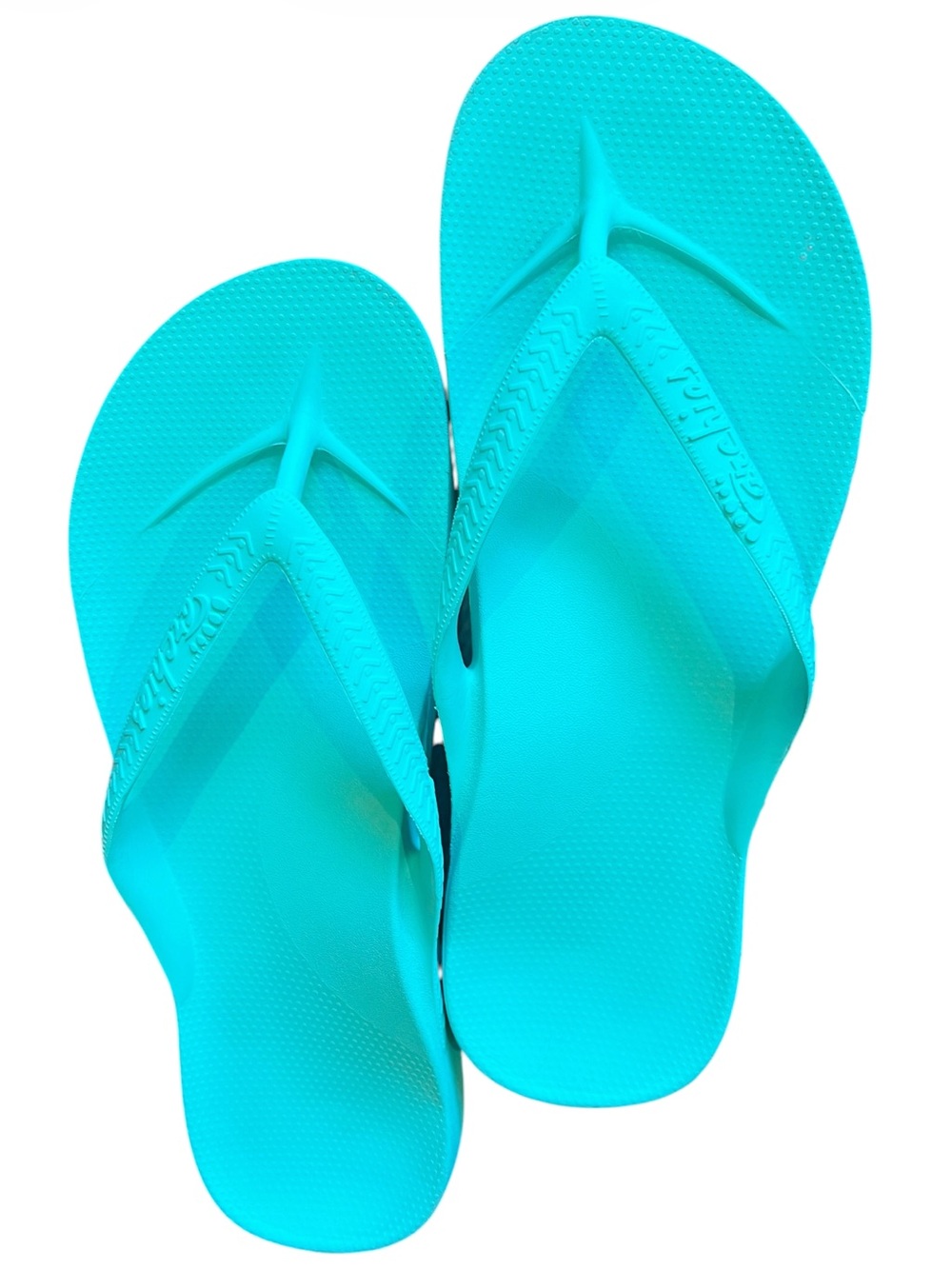 Archie’s Turquoise blue flip-flops, size 8